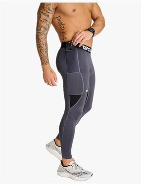 WOLACO Fulton Compression Pant Athletic Baselayer Running Tights for Men
